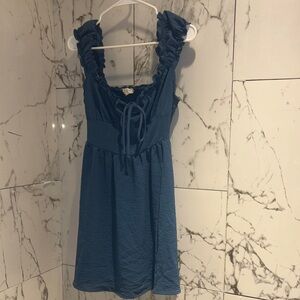 Blue Ruffled Dress